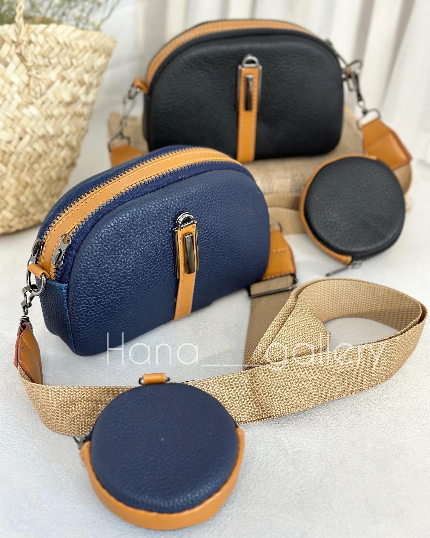 کیف پاسپورتی دوشی سرمه‌ای