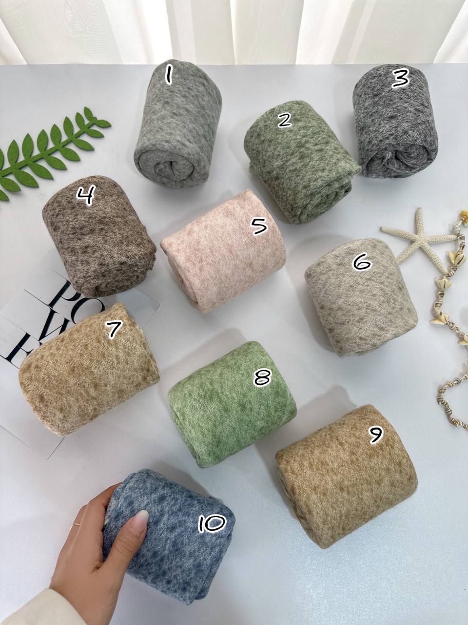 شال نخی کنفی وارداتی شال نخی کنفی وارداتی