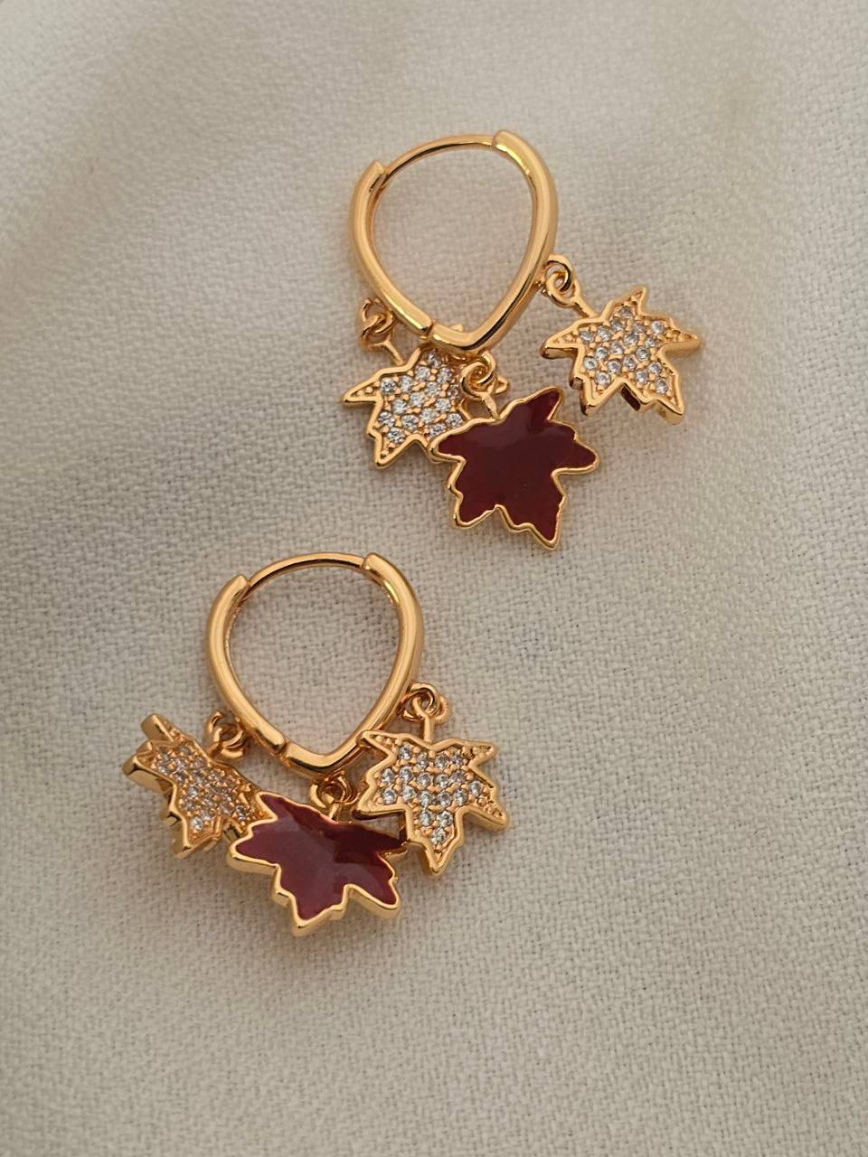 گوشواره  میناکاری پاییز