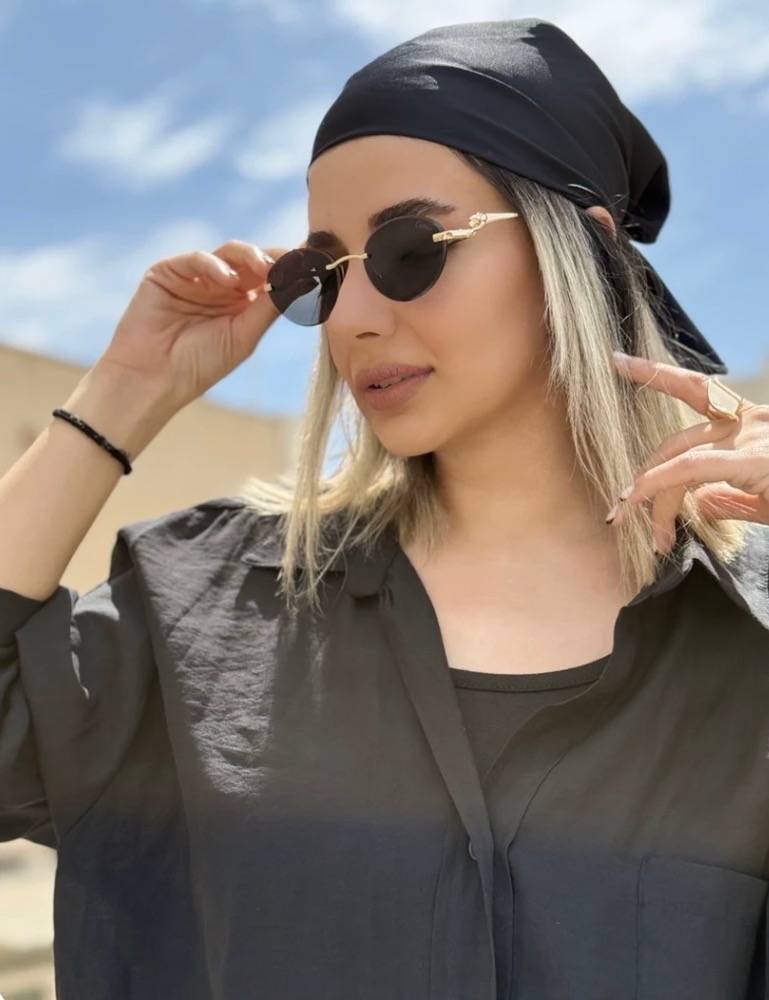 عینک دودی کارتیر دسته فلزی بیضی
