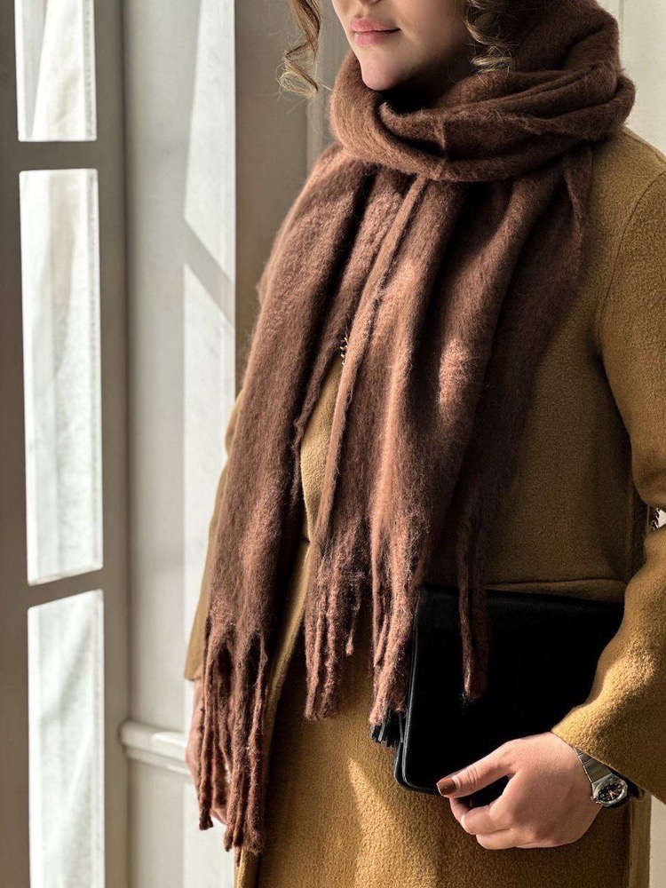 بیگ اسکارف قهوه ای کد ۴۰۰